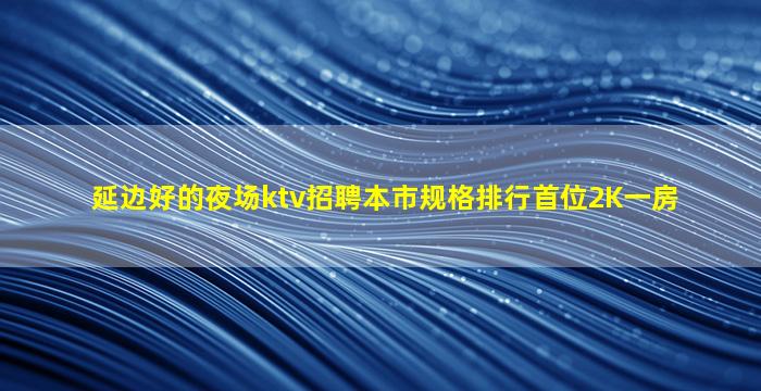 延边好的夜场ktv招聘本市规格排行首位2K一房